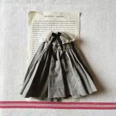 紅茶染めりぼんワンピース　ブライスアウトフィット　ハンドメイド　ネオブライス洋服