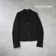 RALPH LAUREN / コットン テーラード ジャケット ブレザー 黒のサムネイル