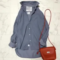 美品 フランク&アイリーン ロンハーマン EILEEN コーデュロイシャツ 青のサムネイル