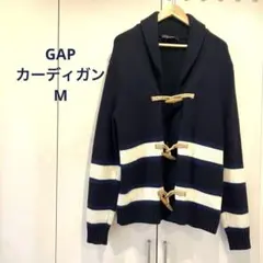 GAP ラムウール ショールカラーカーディガン M 紺　春秋
