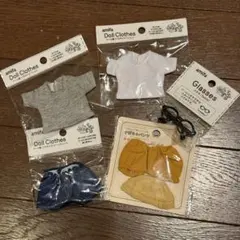 amifa セリア1/12ドール服 4点+メガネ+ウィッグキャップセット