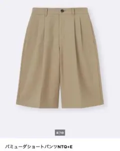 ベージュ ワイドショートパンツ Lサイズ NTQ+E gu バミューダ
