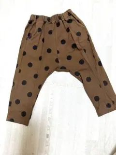 ブラウン ドット柄 パンツ　GU 90 長ズボン　ボトムス　パンツ