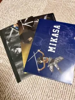 進撃の巨人/グッズ/クリアファイル/ミカサ3種
