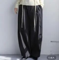 【売り切れ商品】LOWRYS FARM ブラック ワイドパンツ L