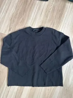 ZARA クルーネックニット ブラック S