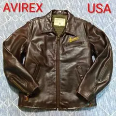 AVIREX レザージャッケット　シングルライダース　ブラウン 2026年最新】AVIREX カラー：ブラウン系 メンズ シングルライダースの