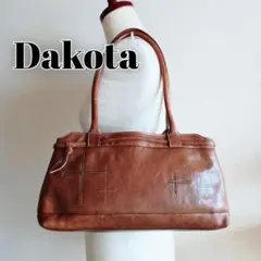 ダコタ（Dakota）レザートートバッグ ステッチ A4収納 こげ茶 男女兼用