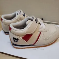 クリーニング済み☆ Double.B ベア刺繍 ベビーシューズ 15.5cm