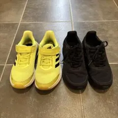 アディダススニーカー20.5cm、21cm ２足セット