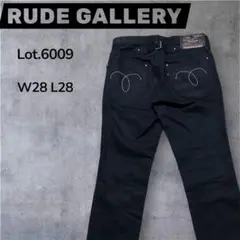 RUDE GALLERY ブラックデニム 28 スリム 日本製 黒のサムネイル