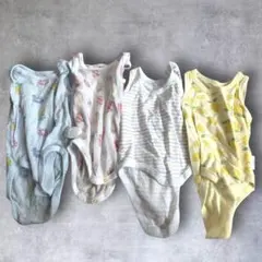 ユニクロ　イオン　トップバリュー　袖なしシャツ　ボディスーツ　70 ロンパース