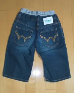 EDWIN デニムハーフパンツ 140 濃青