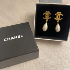 シャネル ココマーク イヤリング(両耳用) GP×フェイクパール ゴールド