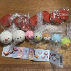 のびーる 鳥 まんじゅう ガチャガチャ コザクラインコ シマエナガ セット