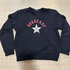 【送料込】BURBERRY ブラック キッズトレーナー 130A