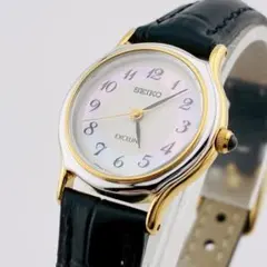 【美品/電池交換済】SEIKO　EXCELINE　腕時計　シェル　新品ベルトのサムネイル