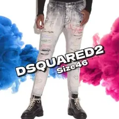 【美品】DSQUARED2 ディースクエアード グラフィティプリントデニム