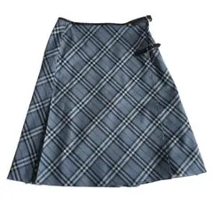 バーバリーブルーレーベル ノヴァチェック巻きスカート