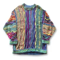 90s COOGI Multi Color 3D Knit Sweater