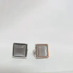 スクエア カフスボタン グレー系 シンプル