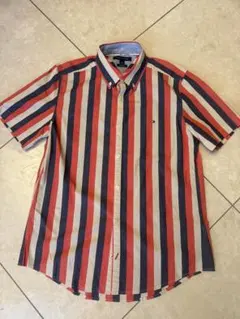 トミーヒルフィガー 半袖シャツ ストライプ