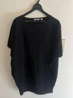 UNIQLO 半袖ニット ブラック M