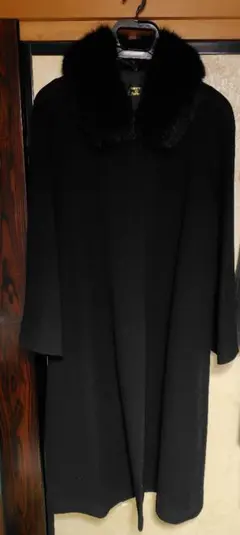 K中古美品 防寒コート 毛皮 カシミヤ ミンク 黒□N80825-01 - メルカリ