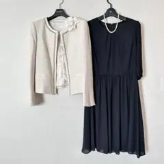 美品　セレモニースーツ　ワンピースセットアップ　40 卒入学　23区　L相当