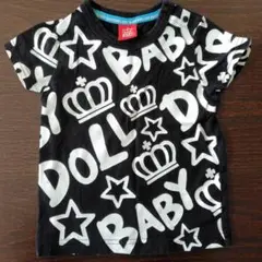 BABY DOLL プリントTシャツ 黒　90