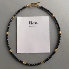 №2237ブラックガラスビーズネックレス