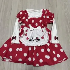 リトシー しまむらDisneyミニーマウス ドット柄ワンピース　90