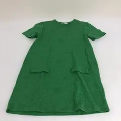ZARA ザラ　半袖シャツワンピース　ミニワンピース　Sサイズ　緑　グリーン
