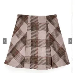 インパン裏地付きツイードチェックミニスカート[tu1441]