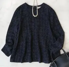美品☆セオリーリュクス ツイードチュニックブラウス theory luxe 38