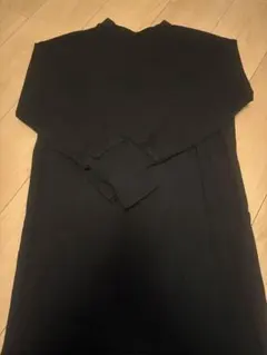 黒　レディース　ワンピース　長袖　洋服　冬　春