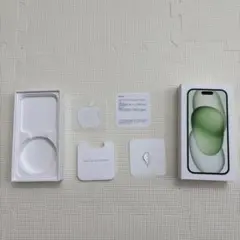 iPhone15 グリーン　空箱　ケーブルなし