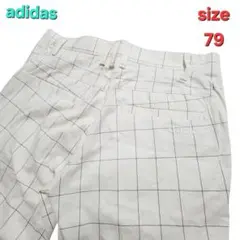 アディダス ゴルフパンツ メンズ79 オフホワイト チェック ストレッチ 春夏のサムネイル