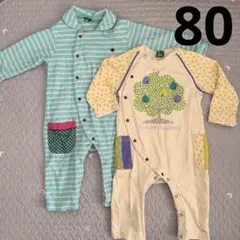 RAG MART 80 ロンパース 個性的 カラフル ボーダー 可愛い