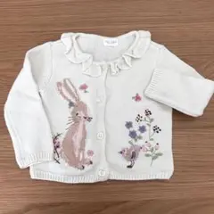 next ウサギ刺繍 カーディガン 6-9ヶ月