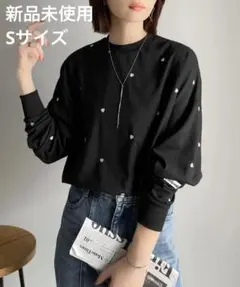 新品未使用 クラシカルエルフ JaVaジャバコラボ ミニハート総刺繍Tシャツ長袖