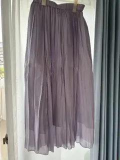 薄紫 フレアスカート ゴムウエスト
