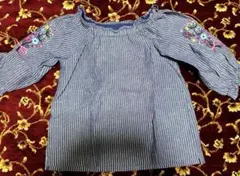 ANNA SUI mini ストライプ長袖ブラウス 美品