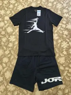 ナイキ ジョーダン 上下セット L 黒 半袖 tシャツ ショートパンツ