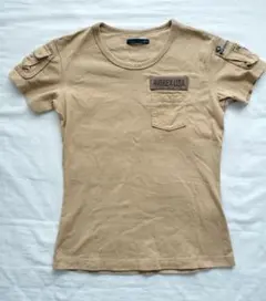 【美品】AVIREX 半袖Tシャツ ベージュ