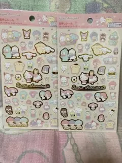 サンリオキャラクターズ　シール　サンリオ　箔押しシール　２セット
