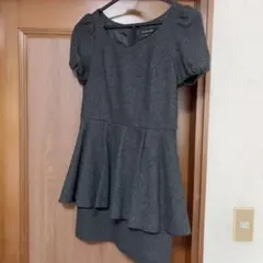 JILL STUART グレー 半袖 ミニワンピース