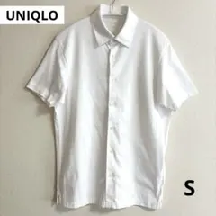 UNIQLO ユニクロエアリズムフルオープンポロシャツ　ホワイト 白 S メンズのサムネイル