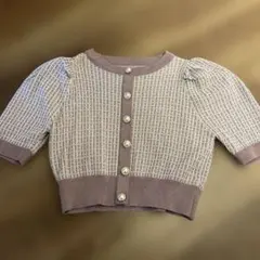 グレイル　GRL 半袖ニットカーディガン