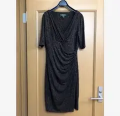 美品 ローレンラルフローレン ワンピース カシュクール ジャージー 鎖